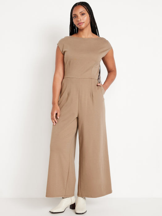 Ponte-Knit Jumpsuit