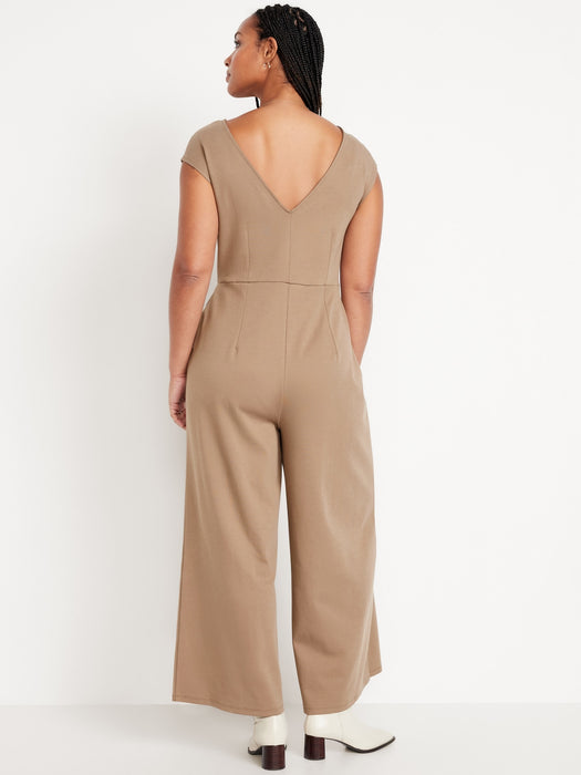 Ponte-Knit Jumpsuit