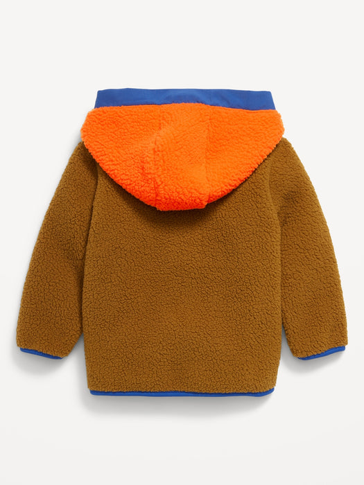 Snap-Front Sherpa Jacket for Toddler Boys