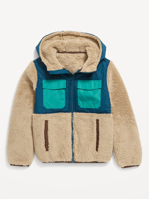 Hooded Flap-Pocket Utility Jacket for Boys