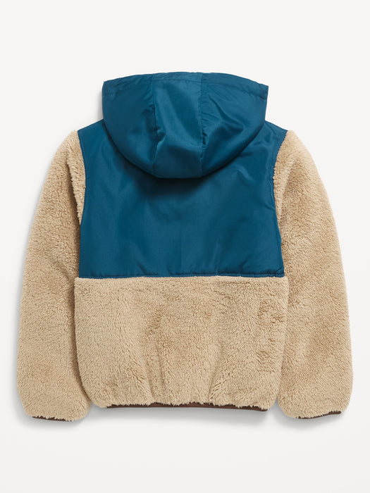 Hooded Flap-Pocket Utility Jacket for Boys