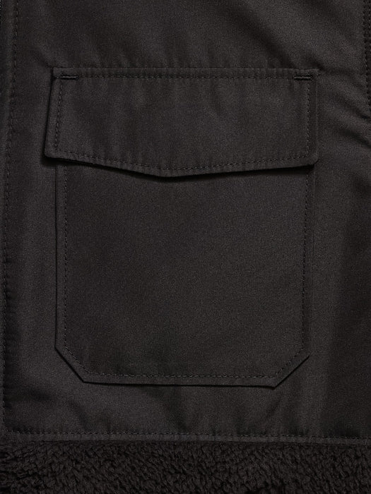 Hooded Flap-Pocket Utility Jacket for Boys