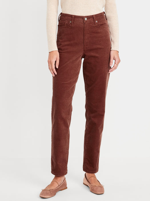 High-Waisted OG Straight Corduroy Ankle Pants