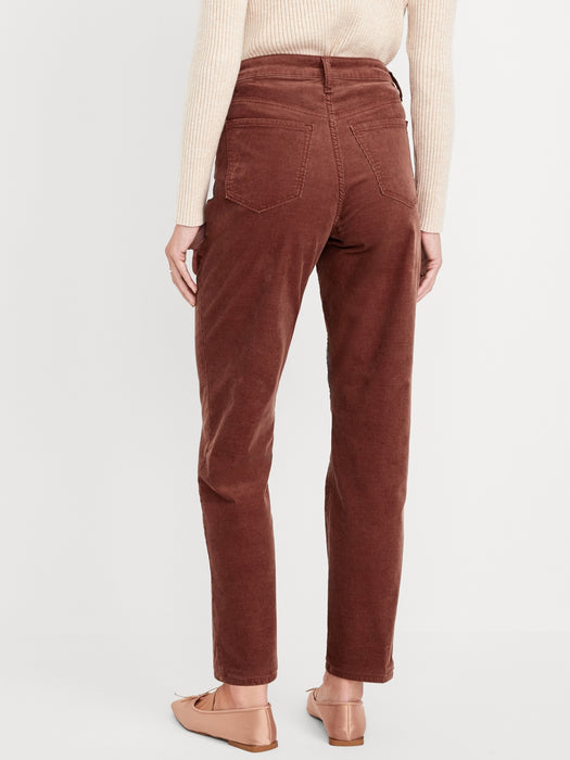 High-Waisted OG Straight Corduroy Ankle Pants