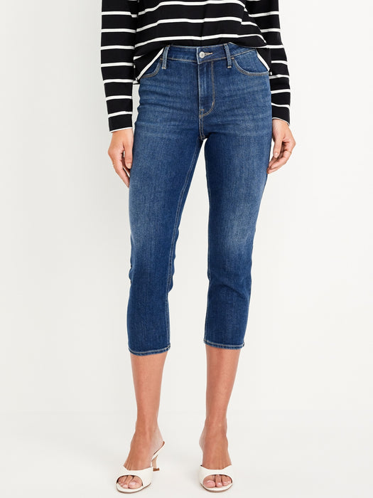 Mid-Rise Wow Capri Jeans