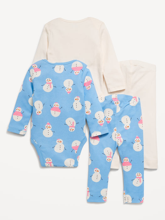 Bodysuit and Leggings 4-Pack for Baby