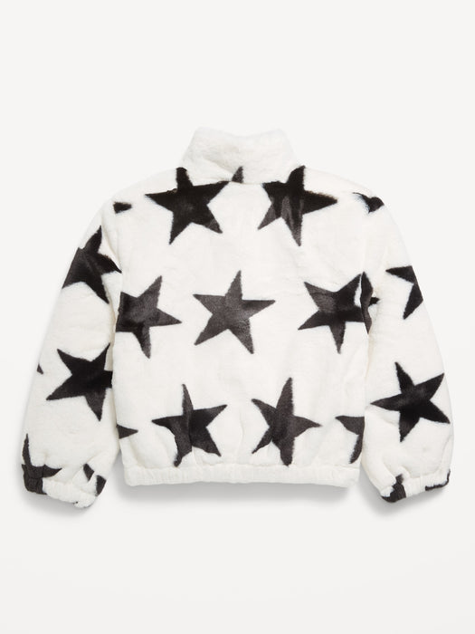 Printed Faux-Fur Jacket for Girls