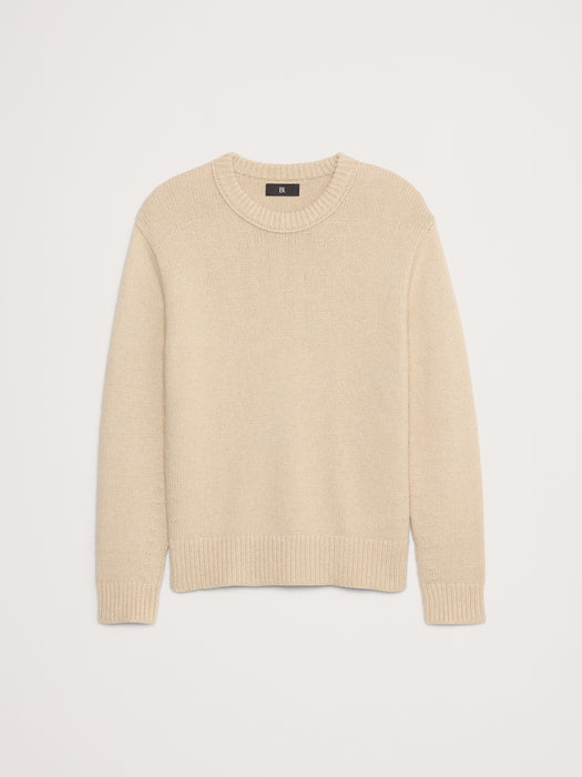 Relaxed Wool-Cotton Crew-Neck Sweater