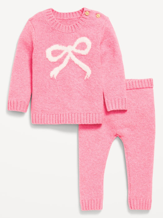 SoSoft Crew-Neck Graphic Sweater and Pants Set for Baby