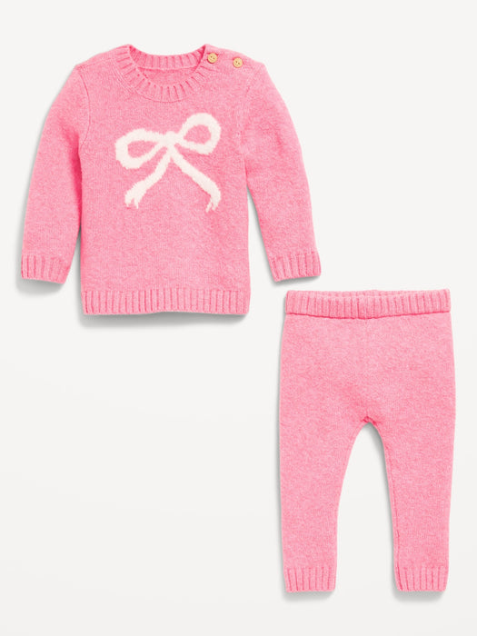 SoSoft Crew-Neck Graphic Sweater and Pants Set for Baby