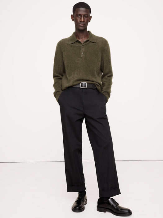 Brushed Cashmere Sweater Polo