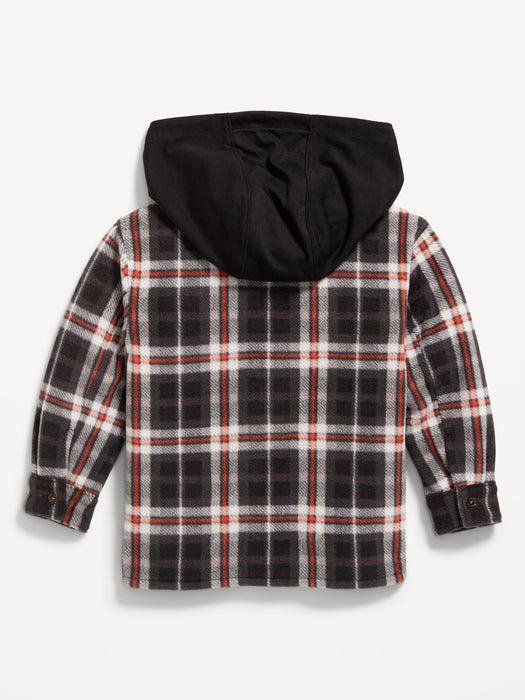 Long-Sleeve Hooded Microfleece Shirt for Toddler Boys