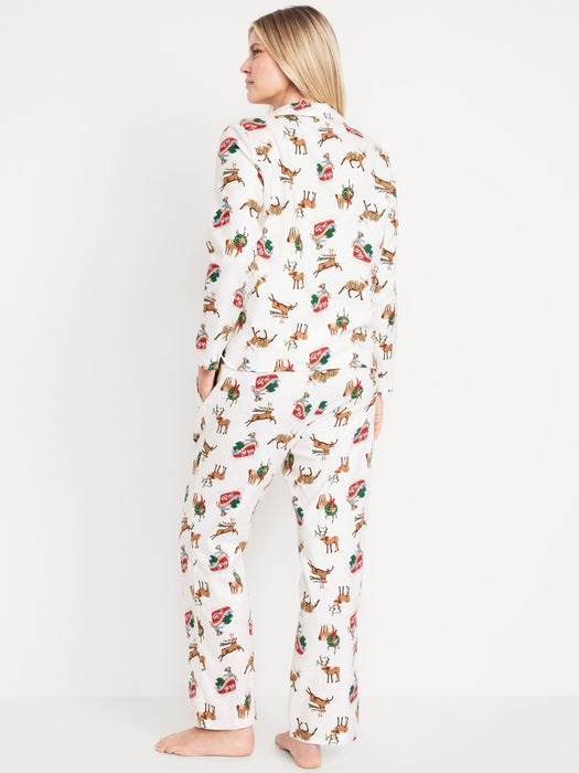 Maternity Matching Flannel Pajama Set