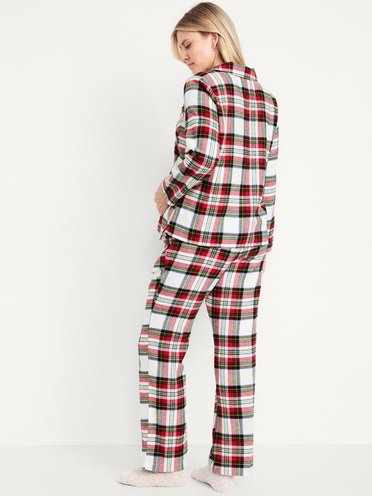 Maternity Matching Flannel Pajama Set
