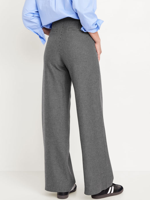 High-Waisted Pull-On Pixie Wide Leg Pants