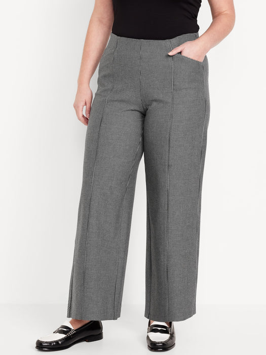 High-Waisted Pull-On Pixie Wide Leg Pants