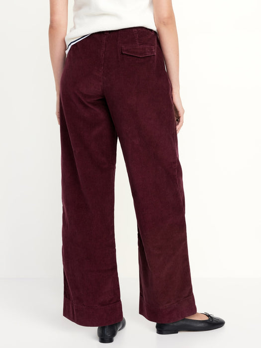 High-Waisted Corduroy Wide-Leg Pants