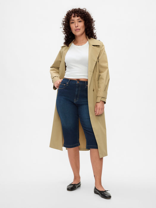 High-Rise Cropped Capri Jeans