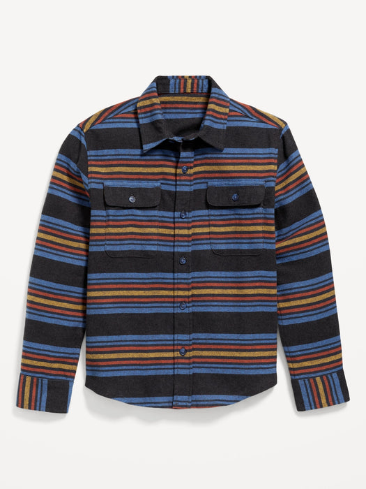 Soft-Brushed Flannel Pocket Shirt for Boys