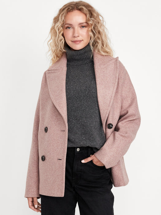 Oversized Double-Breasted Pea Coat