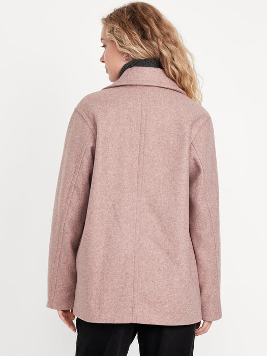 Oversized Double-Breasted Pea Coat