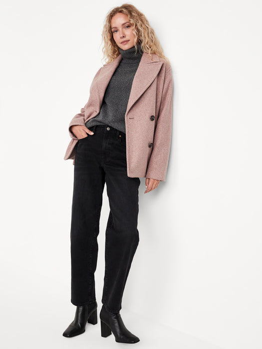 Oversized Double-Breasted Pea Coat