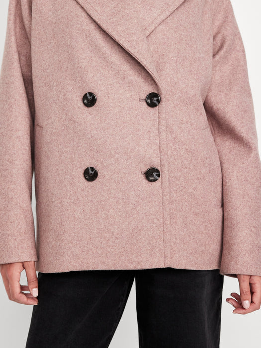 Oversized Double-Breasted Pea Coat