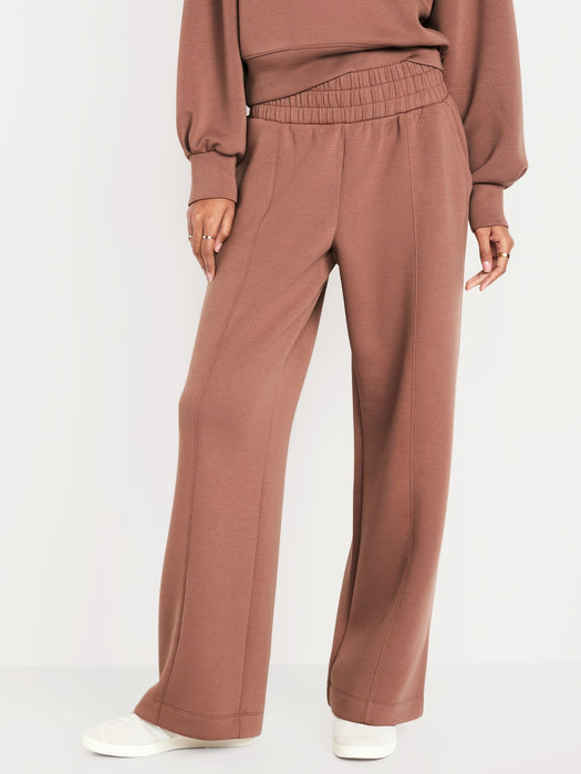 High-Waisted Bounce Fleece Wide-Leg Sweatpants