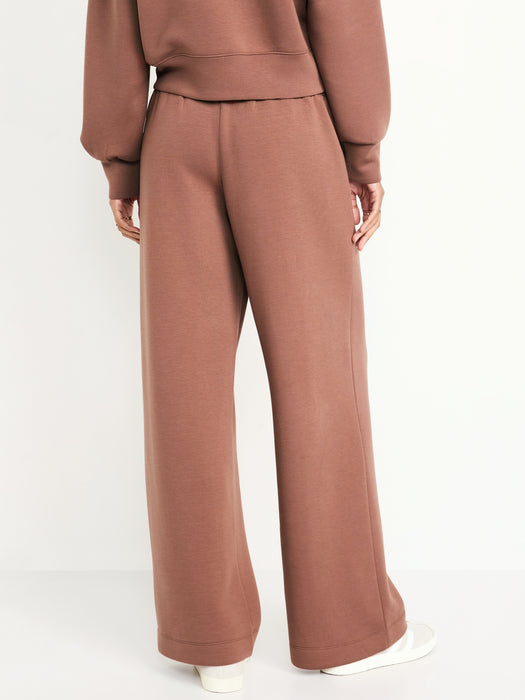 High-Waisted Bounce Fleece Wide-Leg Sweatpants
