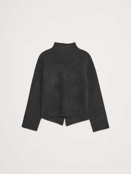 Double-Faced Cashmere Sweater with Vented Back