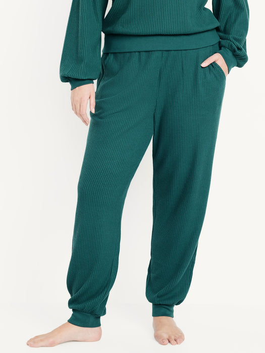 High-Waisted Waffle Lounge Joggers