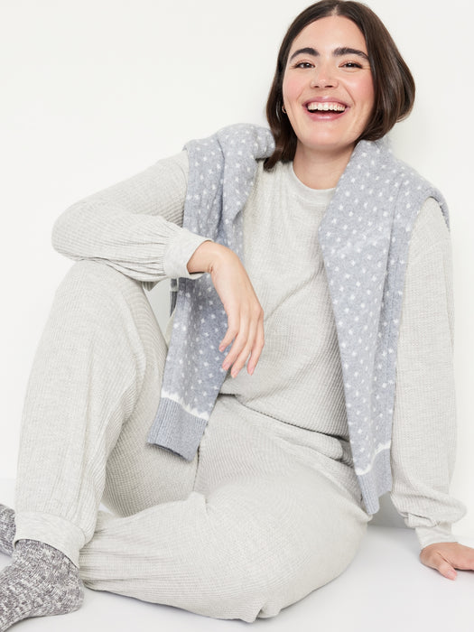 High-Waisted Waffle Lounge Jogger