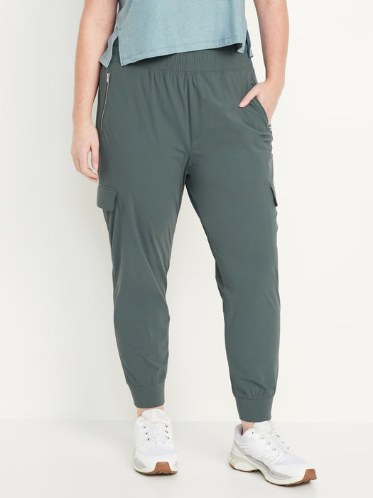 High-Waisted SleekTech Cargo Joggers
