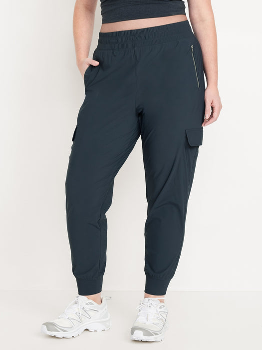 High-Waisted SleekTech Cargo Joggers