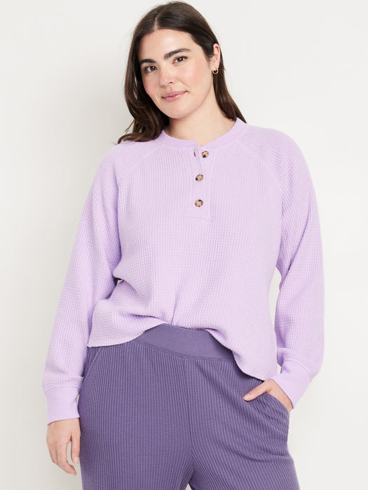 Cozy Waffle Henley T-Shirt