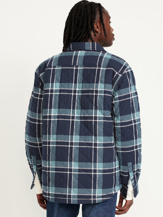 Sherpa-Lined Quilted Shacket