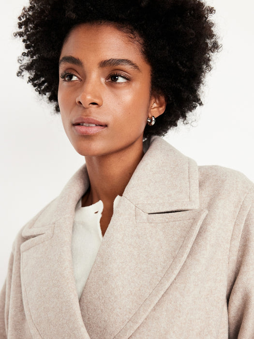 Oversized Double-Breasted Pea Coat