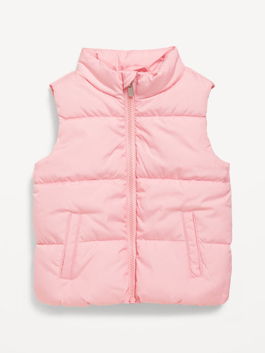 Water-Resistant Quilted Vest for Toddler Girls
