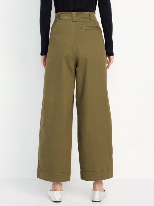 Extra High-Waisted Barrel Wide-Leg Pants