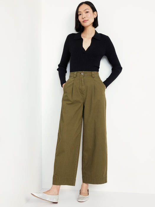 Extra High-Waisted Barrel Wide-Leg Pants