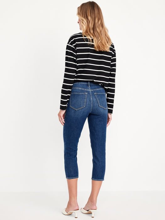 Mid-Rise Wow Capri Jeans
