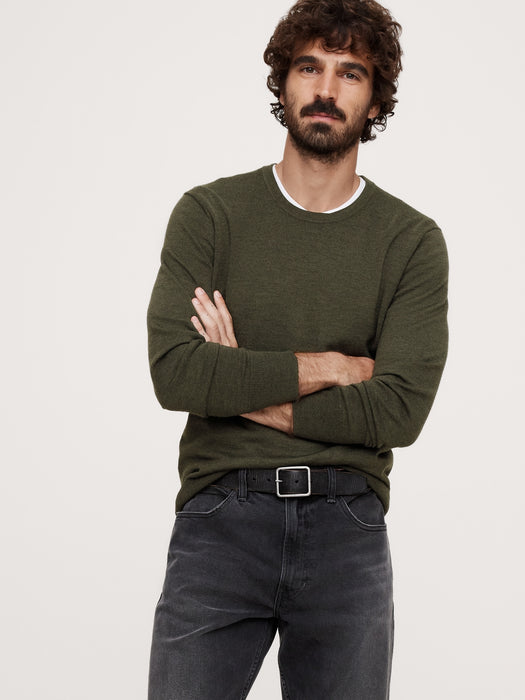 Italian Merino Crew-Neck Sweater