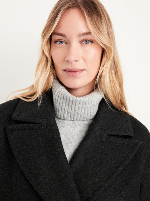 Oversized Double-Breasted Pea Coat