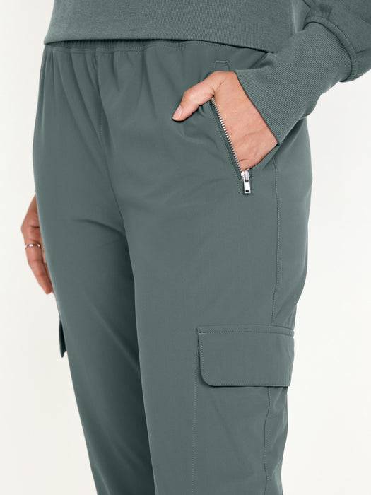 High-Waisted SleekTech Cargo Joggers