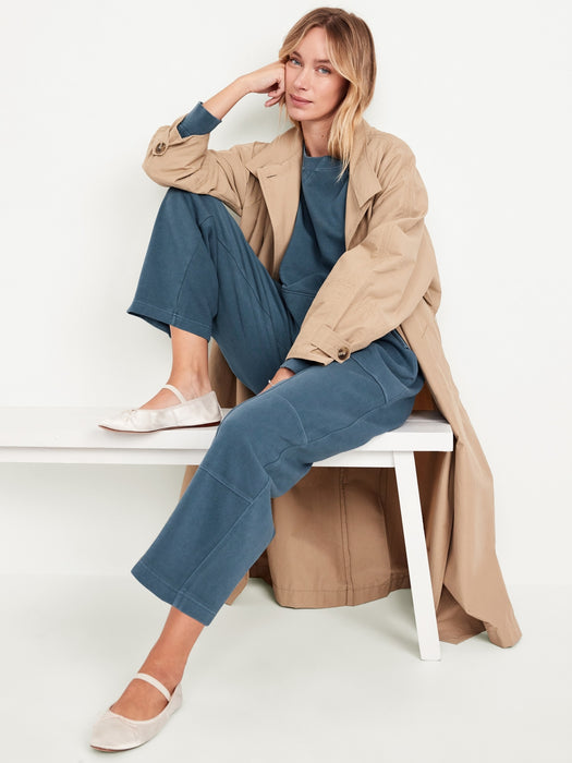 Extra High-Waisted SoComfy Seamed Barrel-Leg Sweatpants