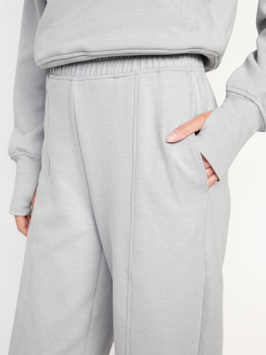 High-Waisted Dynamic Fleece Barrel-Leg Sweatpants