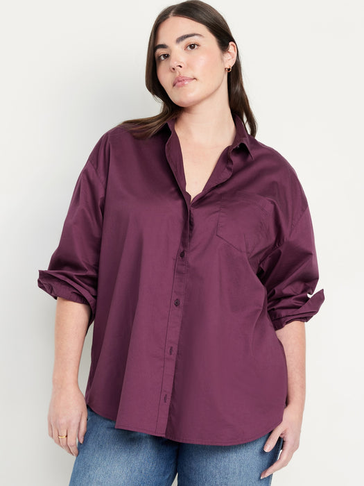Oversized Button-Down Boyfriend Shirt