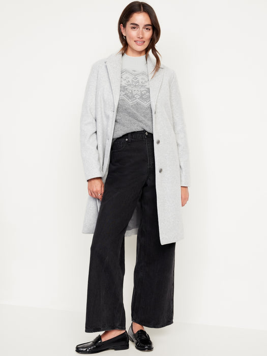 Holiday Print Mock-Neck Sweater