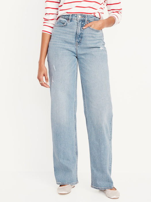 Curvy Extra High-Waisted Wide-Leg Jeans