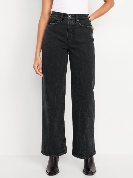 Curvy Extra High-Waisted Wide-Leg Jeans